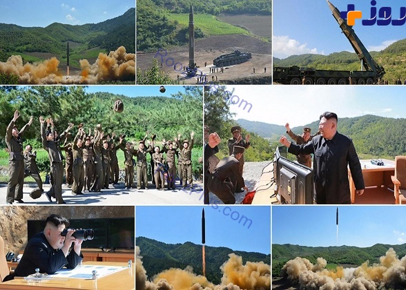 خوشحالی رهبر کره شمالی از آزمایش موفقیت‌آمیز موشکی+ عکس