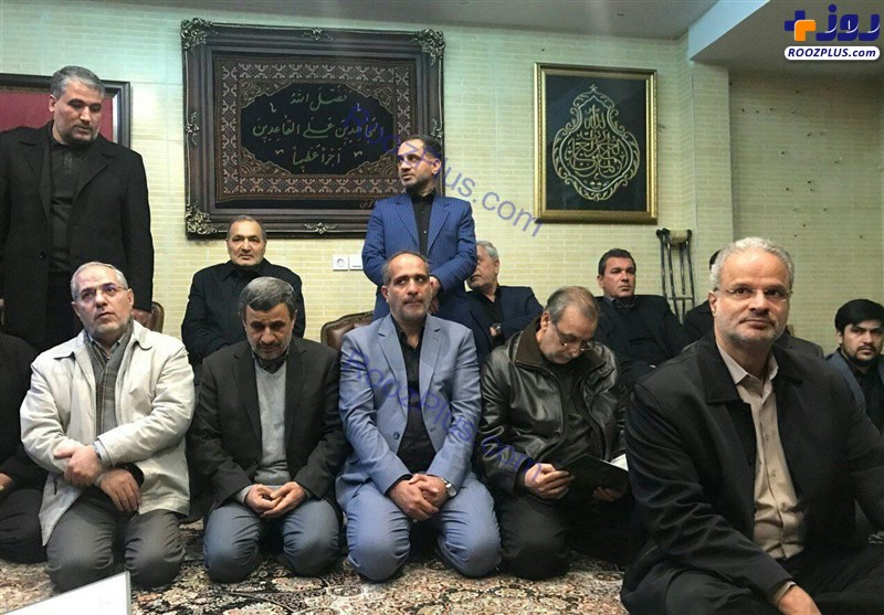 محمود احمدی‌نژاد در منزل سپهبد شهید حاج قاسم سلیمانی +عکس