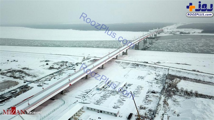 ساخت پل بزرگراهی بین مرز چین و روسیه + تصاویر