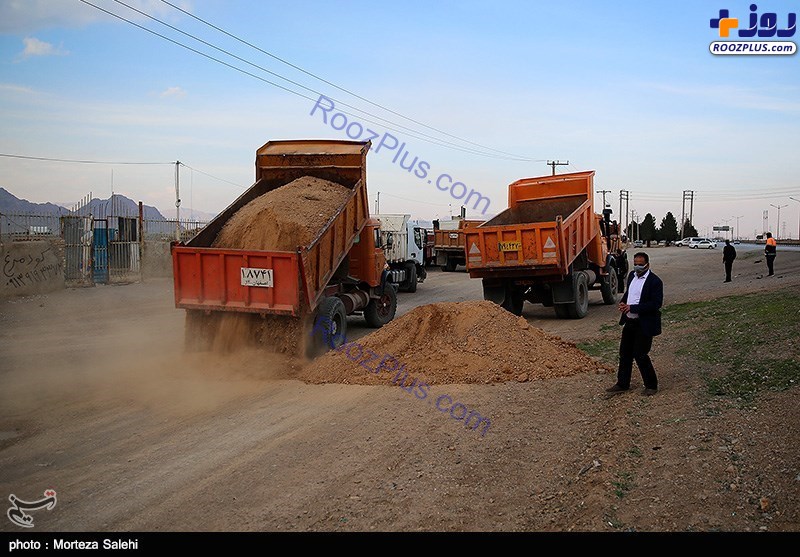 مسدود کردن جاده در طرح فاصله گذاری اجتماعی اصفهان +عکس