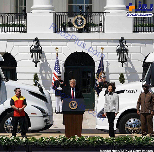 تقدیر از کامیون داران در کاخ سفید/عکس