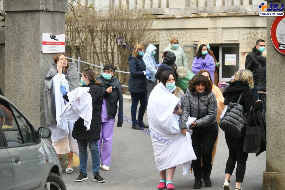 فرار بیماران از بیمارستان بخاطر زلزله در کرواسی! +عکس