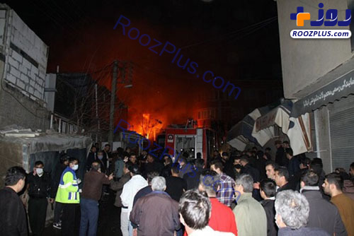 بزرگترین بازارچه ایران در آتش سوخت +عکس