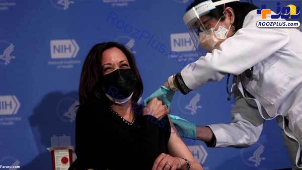 کامالا هریس؛ معاون بایدن واکسن دوم کرونا را تزریق کرد+عکس