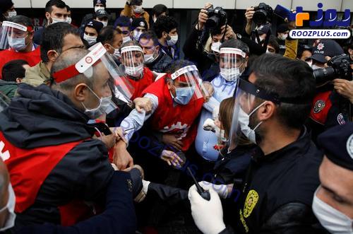 عکس/مقابله پلیس با تظاهرات کنندگان روز جهانی کارگر در ترکیه