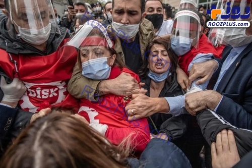 عکس/مقابله پلیس با تظاهرات کنندگان روز جهانی کارگر در ترکیه