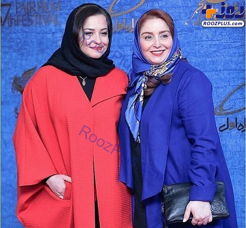 ژاله صامتی و مهراوه شریفی نیا آبی و قرمزپوش +عکس