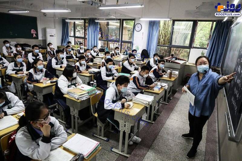 بازگشایی مدارس در ووهان چین+عکس