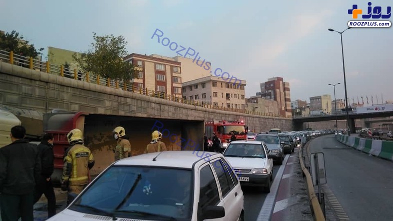 واژگونی مرگبار تریلر در بزرگراه امام علی +عکس