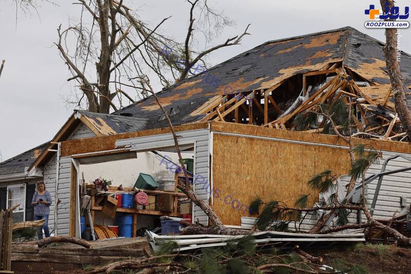 تخریب خانه ها در گردباد ایالت آلاباما +عکس