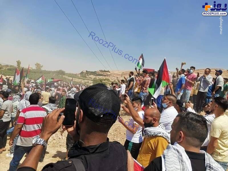 اردنی‌ها خود را به مرز فلسطین رساندند/عکس