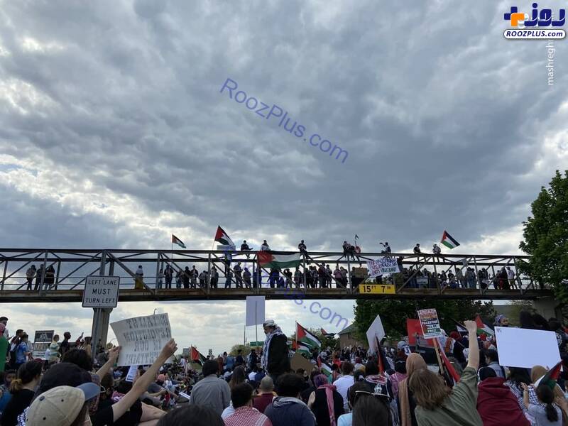 تظاهرات بزرگ حمایت از فلسطین در میشیگان +عکس