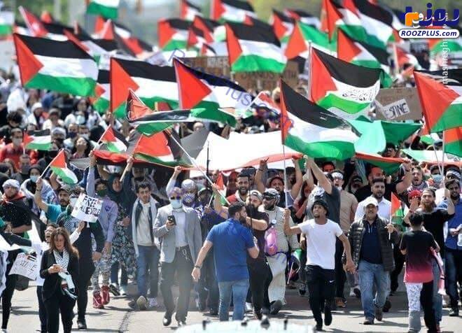 تظاهرات بزرگ حمایت از فلسطین در میشیگان +عکس