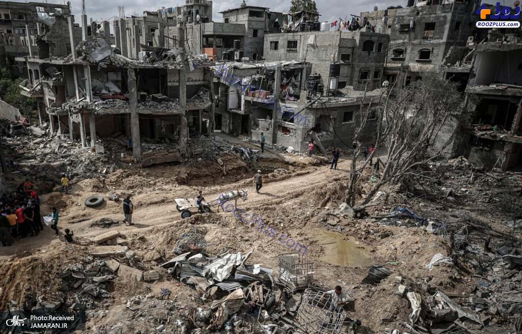 خانه های آسیب دیده از حملات وحشیانه رژیم صهیونیستی به نوار غزه +عکس