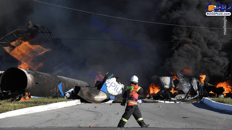 انفجار پمپ‌ بنزین در روسیه+عکس