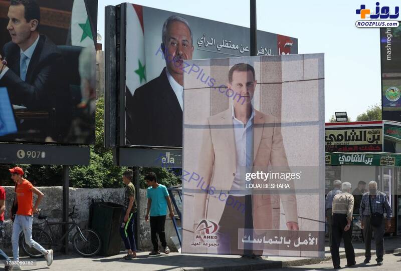 تبلیغات رقبای بشار اسد در انتخابات سوریه +عکس