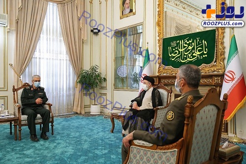دیدار جهانگیری، رئیس دفتر رهبری و فرماندهان عالی نظامی با رئیس جمهور منتخب +عکس