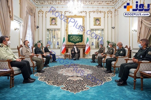دیدار جهانگیری، رئیس دفتر رهبری و فرماندهان عالی نظامی با رئیس جمهور منتخب +عکس