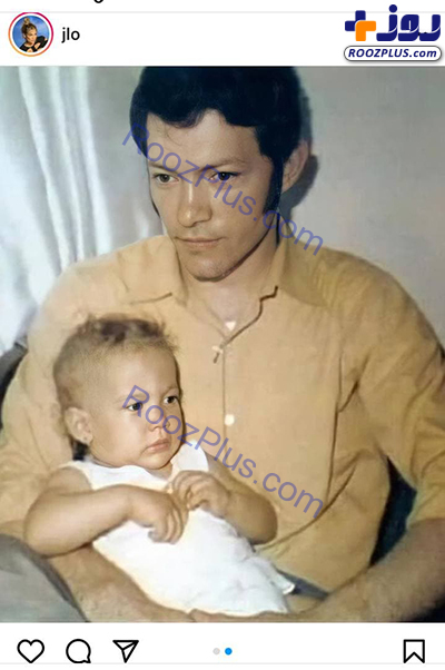 کودکی جنیفر لوپز در آغوش پدرش +عکس
