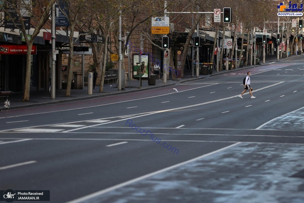 عکس/خیابان های خالی سیدنی در پی محدودیت های شدید کرونایی
