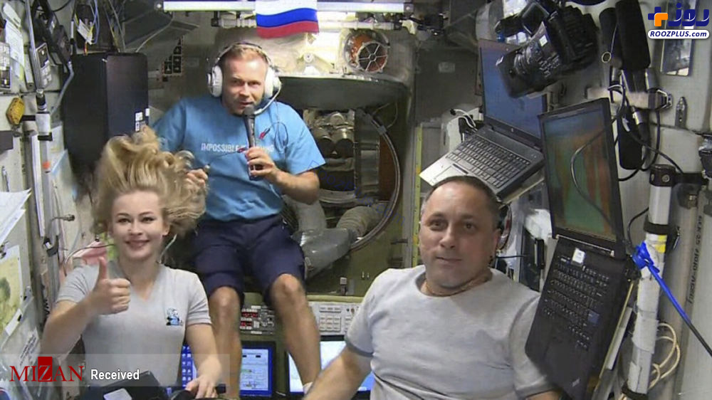 وضعیت یک گروه فیلمبرداری روسی در فضا +عکس