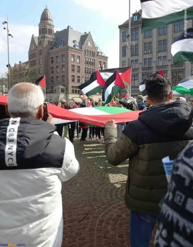 عکس/ همبستگی با فلسطین در آمستردام