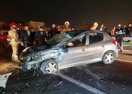 ببینید/حادثه مرگبار برای خودروی سواری ۲۰۷ /سقوط از پل صدر